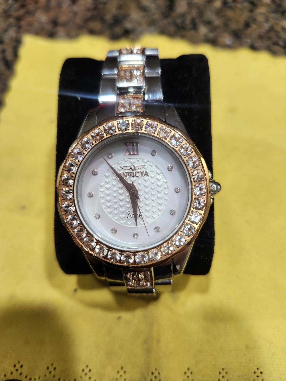 Invicta Angel 16063 Women's Watch-Limited Edition Blush Hearts Genuine Morganite